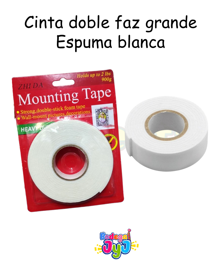 CINTA DOBLE FAZ ESPUMA BLANCA GRANDE
