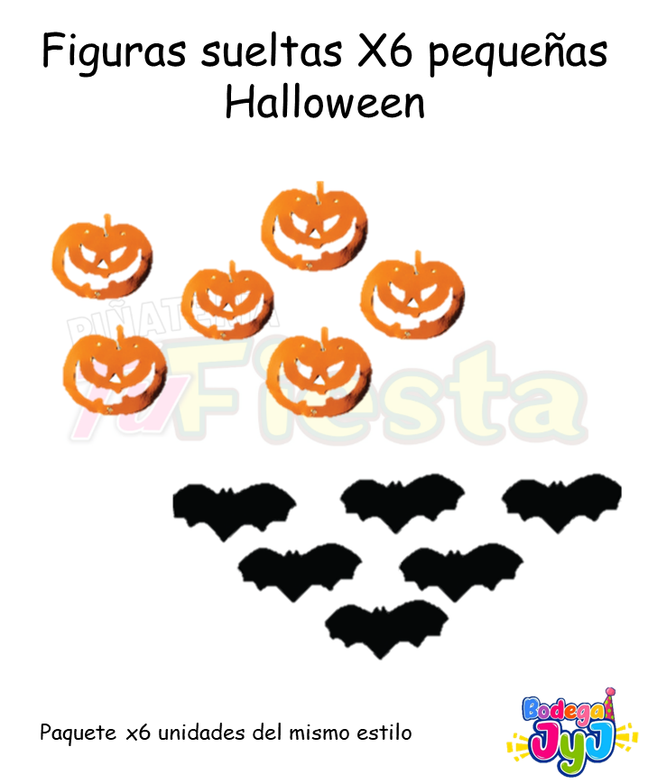 FIGURAS X6 PEQUEÑAS HALLOWEEN SUELTAS (EDUAR)