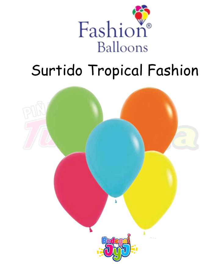 GLOBO SURTIDO TROPICAL FASHION BALLONS