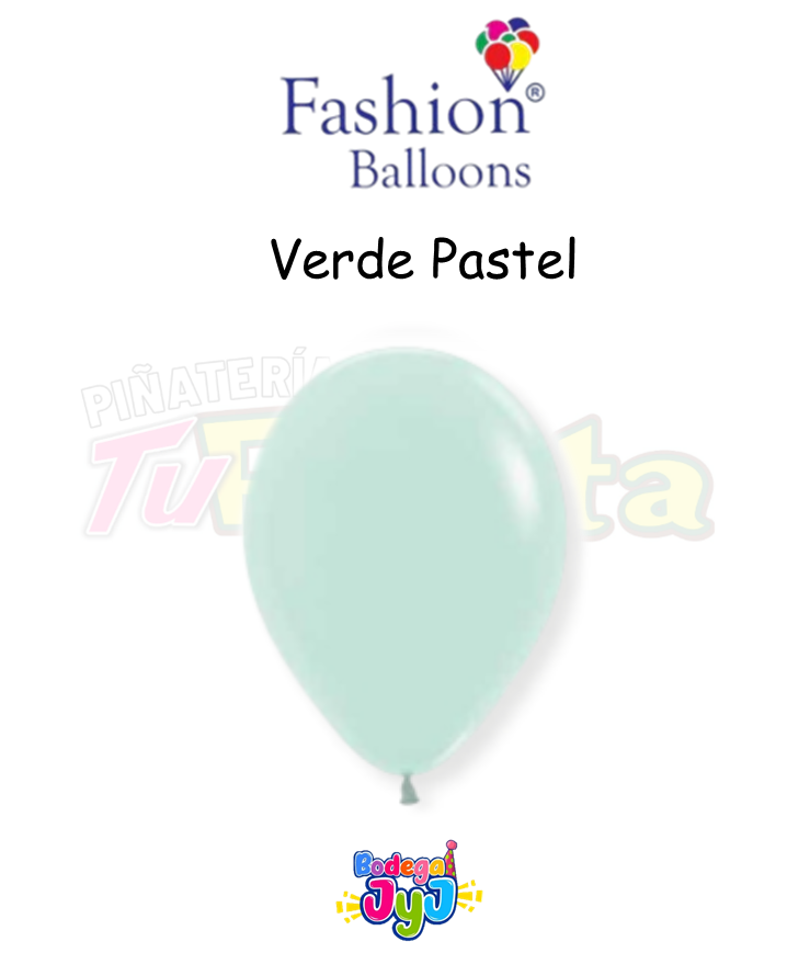 GLOBO VERDE PASTEL FASHION BALLONS