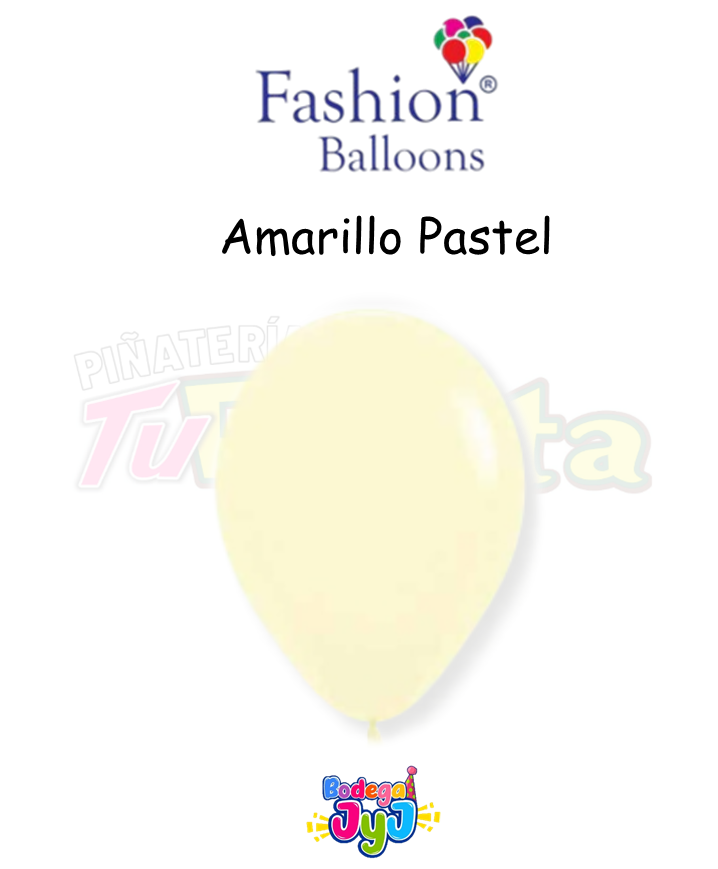 GLOBO AMARILLO PASTEL FASHION BALLONS