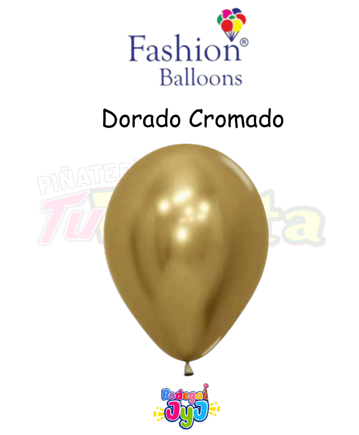 GLOBO DORADO CROMADO FASHION BALLONS
