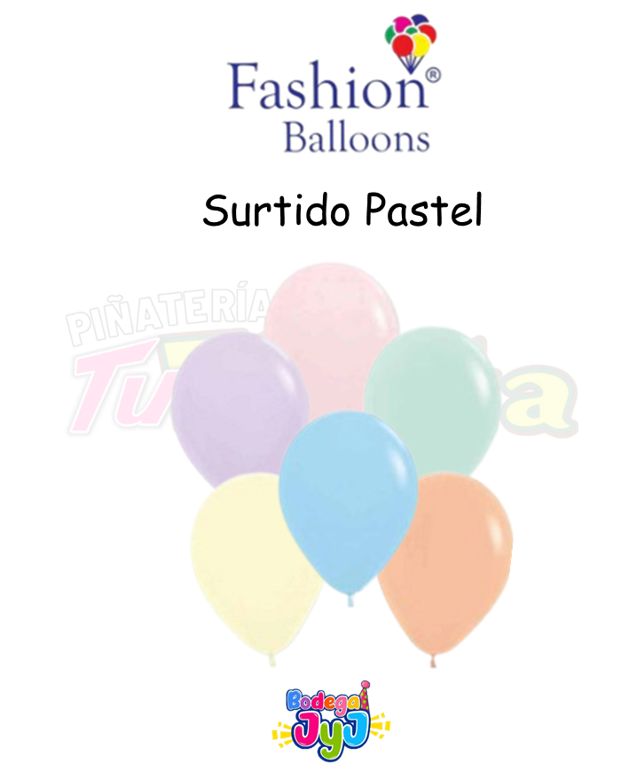 GLOBO SURTIDO PASTEL FASHION BALLONS