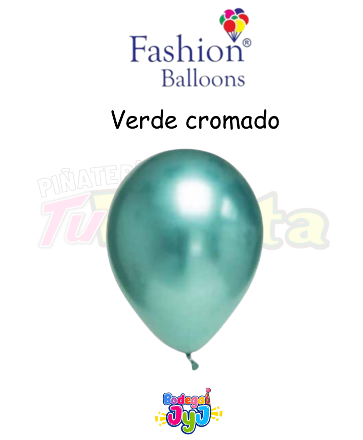 GLOBO VERDE CROMADO FASHION BALLONS