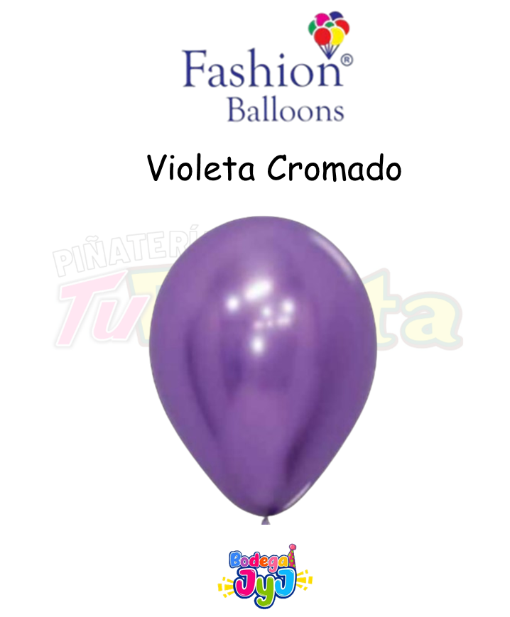 GLOBO VIOLETA CROMADO FASHION BALLONS