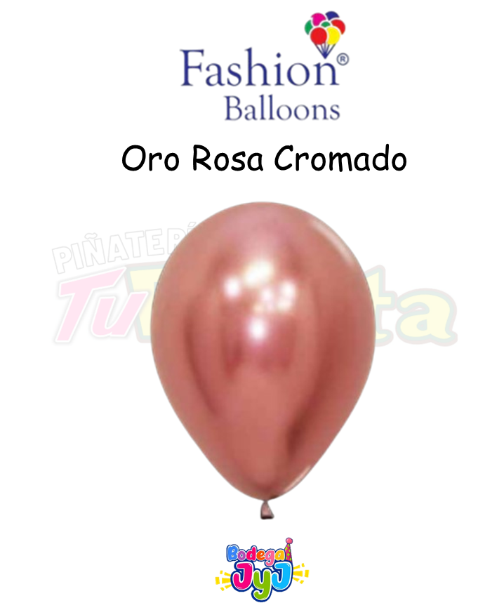 GLOBO ORO ROSA CROMADO FASHION BALLONS
