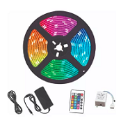 Cinta Led Multicolor Rgb 5mts + Control + Adaptador