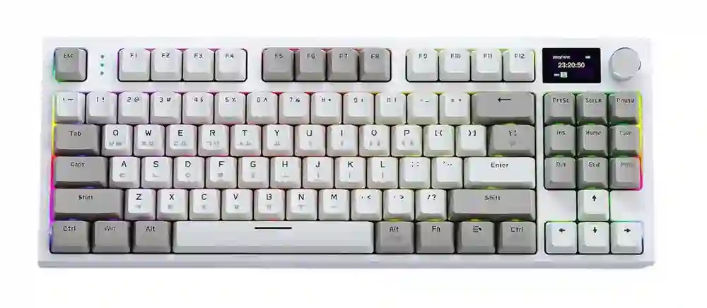 TECLADO MECANICO ATTACK SHARK K86 CON PANTALLA, BT5.0/2.4G/USB-C 75% RECARGABLE