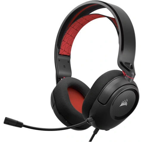 DIADEMA ALAMBRICA CORSAIR HS35 V2 PARA PC, MAC, PS4, PS5, XBOX, NINTENDO SWITCH, ROJO