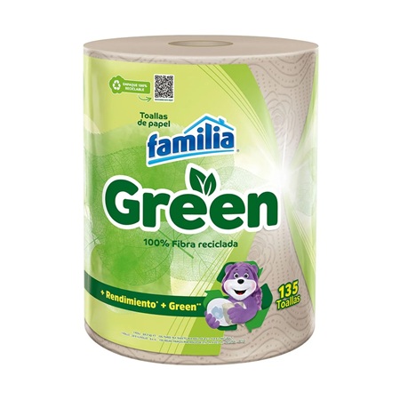 Toallas de cocina desechables Familia Green x135 Unidades
