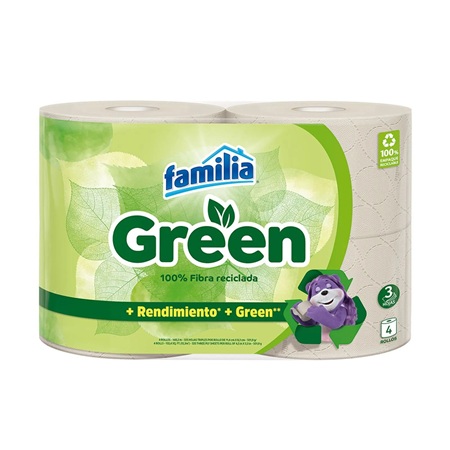 Papel higiénico Familia Green x 4 rollos