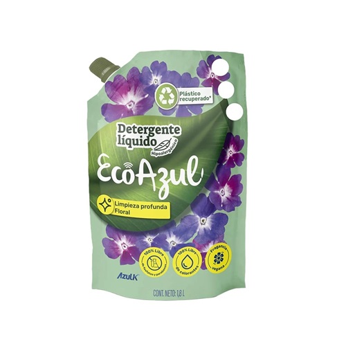 Detergente Líquido Ecoazul Floral Doypack x 1800ml